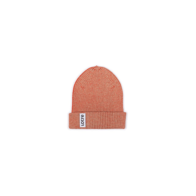 Fritzi Beanie – Beige &amp; Rot plattiert