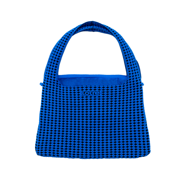 Alma Bag Large - black & blue / checks