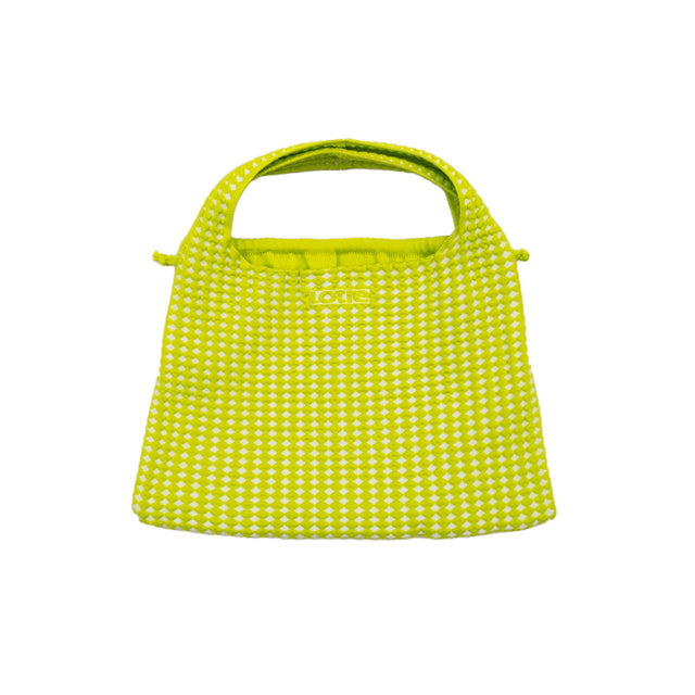 Alma Bag Large - white & yellow / checks