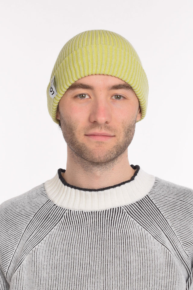 Fritzi Beanie - Light Grey & Yellow Plated