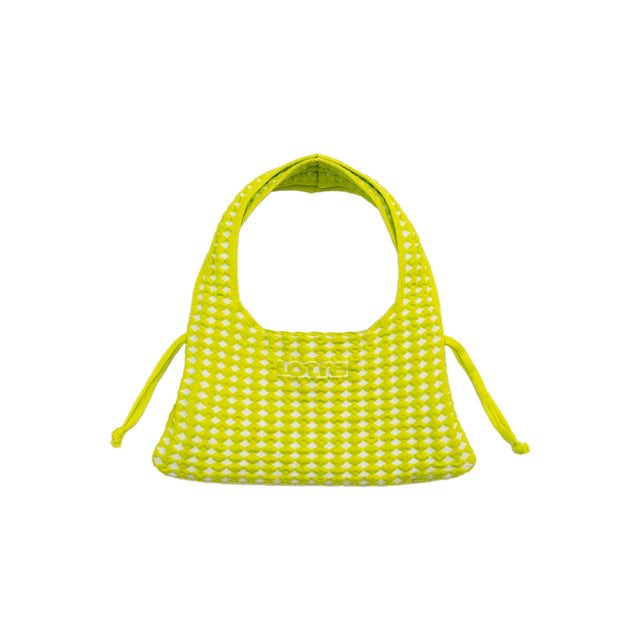 Alma Bag Small - white & yellow / checks