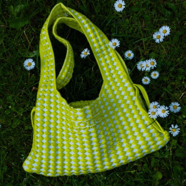 Alma Bag Small - white & yellow