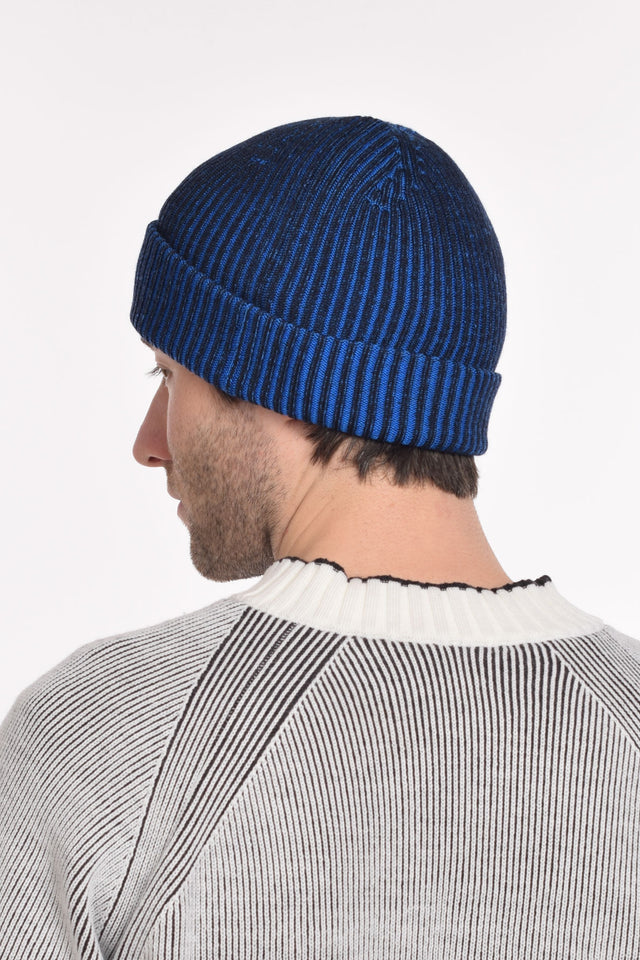 Fritzi Beanie – Leuchtend blau und Dunkelblau