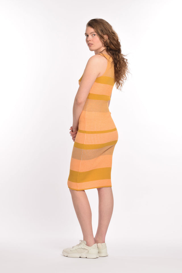 Maia Rib Dress - Orange
