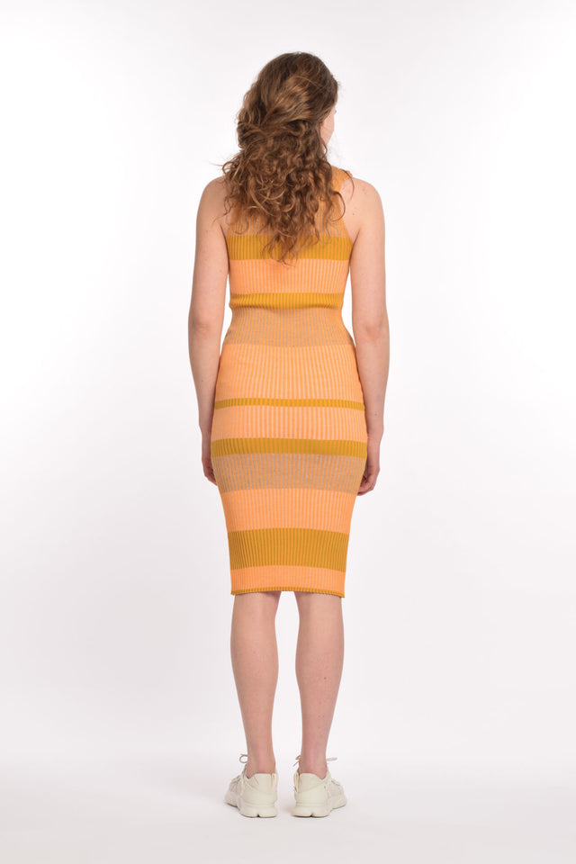 Maia Rib Dress - Orange