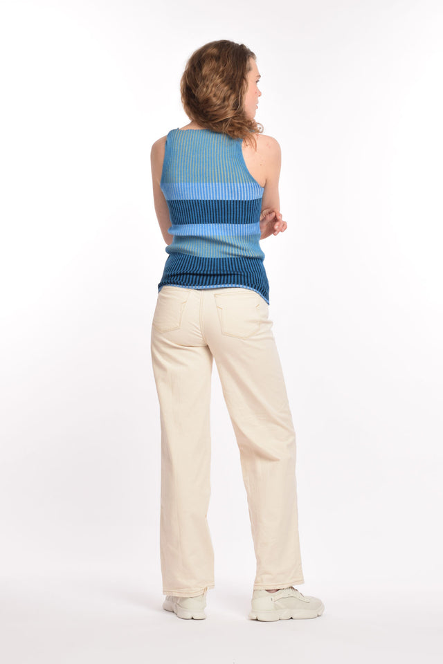 Maia Rib Top - Blue