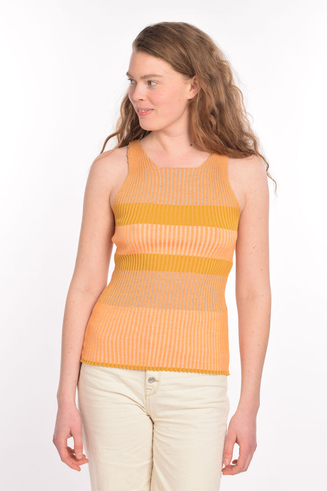 Maia Rib Top - Orange